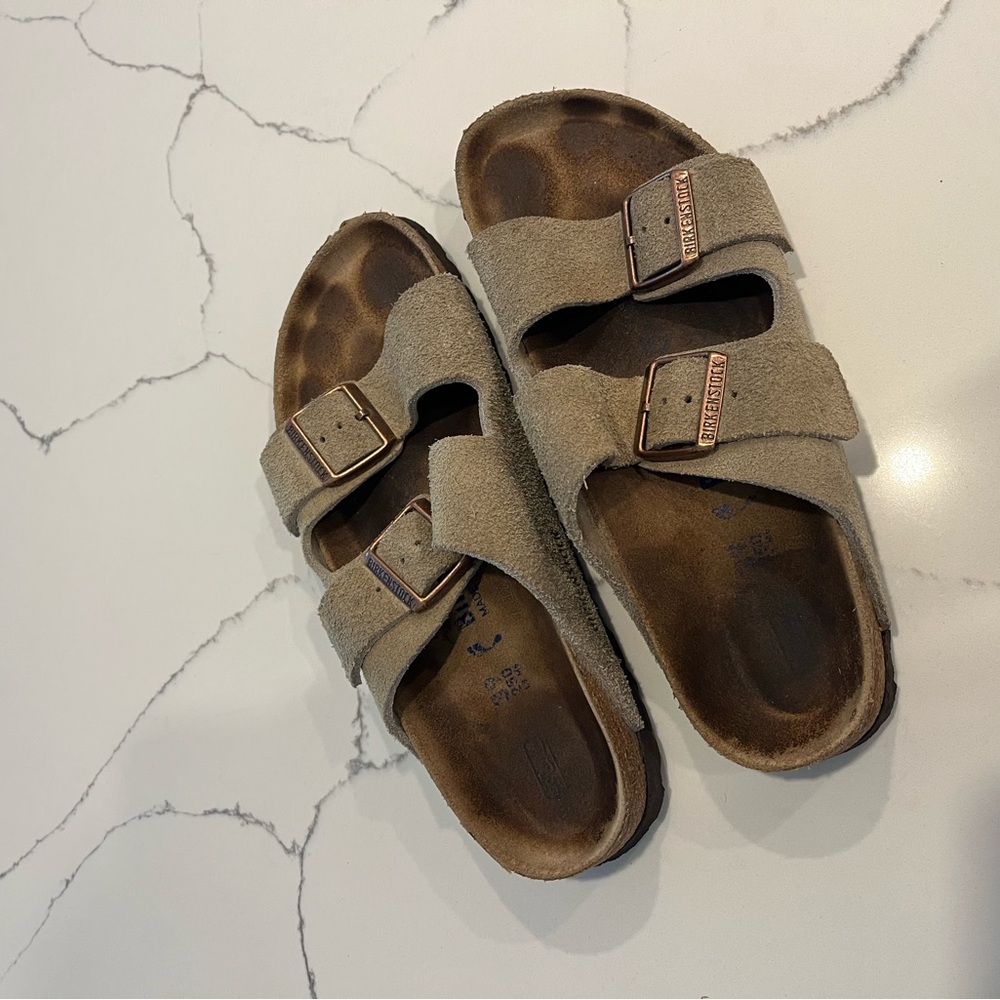 Birkenstock Beige Suede Sandals